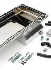 Trans-Dapt Performance LS Swap Oil Pan/Filter Reocation Kit; Single Filter; Horizontal Port; Chrome Pan                                     - 184 - Image 3