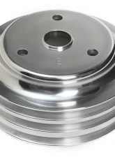 Trans-Dapt Performance CRANKSHAFT Pulley; 3 Groove; 55-68 CHEVROLET 283-350; LONG W/P- Pol. ALUMINUM Chevrolet Truck 1959 4.6L V8                                     - 6058 - Image 3