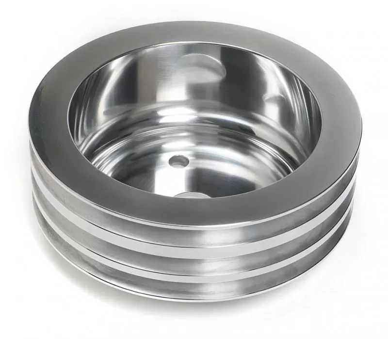 Trans-Dapt Performance CRANKSHAFT Pulley; 3 Groove; 55-68 CHEVROLET 283-350; LONG W/P- Pol. ALUMINUM Chevrolet Truck 1959 4.6L V8 - 6058