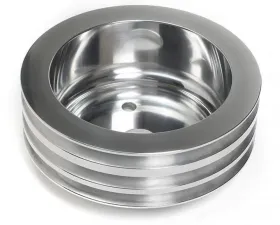 Trans-Dapt Performance CRANKSHAFT Pulley; 3 Groove; 55-68 CHEVROLET 283-350; LONG W/P- Pol. ALUMINUM Chevrolet Truck 1959 4.6L V8