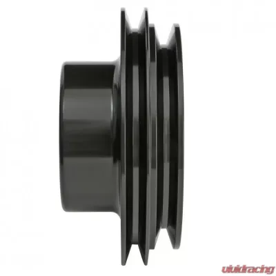 Trans-Dapt Performance ALUMINUM BB CHEVY WATER PUMP PULLEY; 2 GROOVE; LONG WATER PUMP- BLACK FINISH - 7132