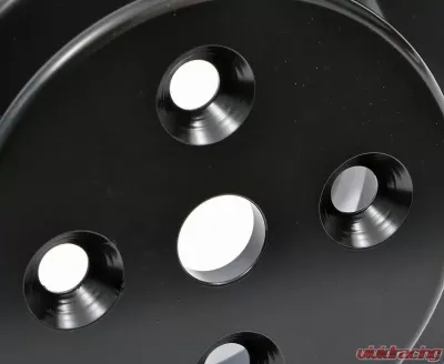 Trans-Dapt Performance ALUMINUM BB CHEVY WATER PUMP PULLEY; 2 GROOVE; LONG WATER PUMP- BLACK FINISH - 7132