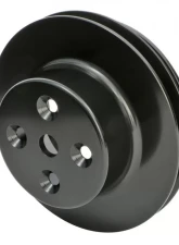 Trans-Dapt Performance ALUMINUM BB CHEVY WATER PUMP PULLEY; 2 GROOVE; LONG WATER PUMP- BLACK FINISH                                     - 7132 - Image 5