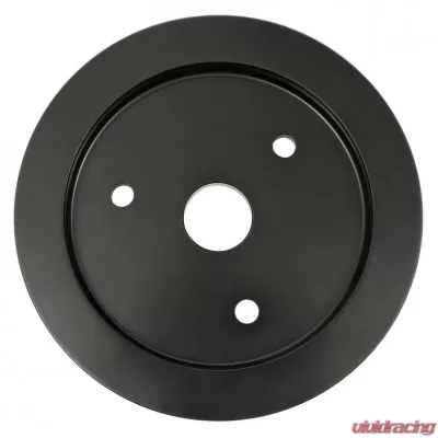Trans-Dapt Performance ALUMINUM BB CHEVY CRANKSHAFT PULLEY; 1 GROOVE; SHORT WATER PUMP- BLACK FINISH - 7136