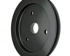 Trans-Dapt Performance ALUMINUM BB CHEVY CRANKSHAFT PULLEY; 1 GROOVE; SHORT WATER PUMP- BLACK FINISH