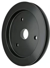 Trans-Dapt Performance ALUMINUM BB CHEVY CRANKSHAFT PULLEY; 1 GROOVE; SHORT WATER PUMP- BLACK FINISH                                     - 7136 - Image 4