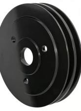 Trans-Dapt Performance ALUMINUM BB CHEVY CRANKSHAFT PULLEY; 2 GROOVE; SHORT WATER PUMP- BLACK FINISH                                     - 7137 - Image 4
