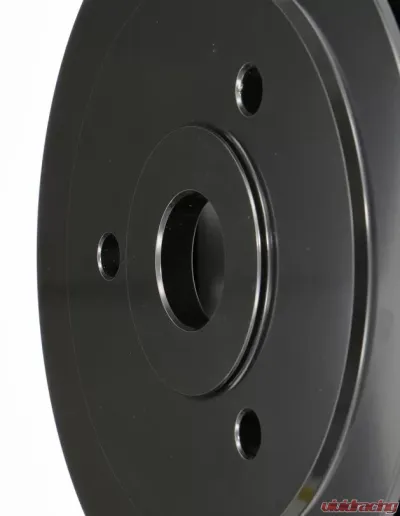 Trans-Dapt Performance ALUMINUM BB CHEVY CRANKSHAFT PULLEY; 2 GROOVE; SHORT WATER PUMP- BLACK FINISH - 7137