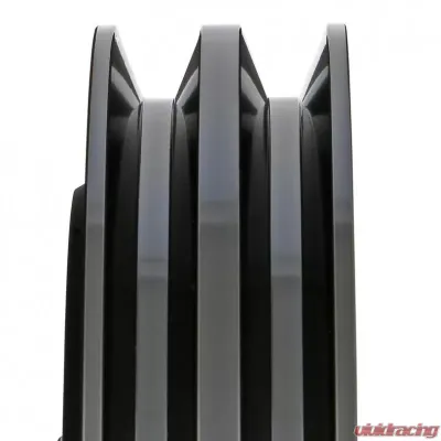 Trans-Dapt Performance ALUMINUM BB CHEVY CRANKSHAFT PULLEY; 2 GROOVE; SHORT WATER PUMP- BLACK FINISH - 7137