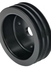 Trans-Dapt Performance ALUMINUM BB CHEVY CRANKSHAFT PULLEY; 3 GROOVE; SHORT WATER PUMP- BLACK FINISH                                     - 7138 - Image 3