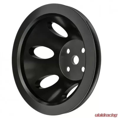 Trans-Dapt Performance ALUMINUM SB CHEVY WATER PUMP PULLEY; 1 GROOVE; SHORT WATER PUMP- BLACK FINISH - 7140