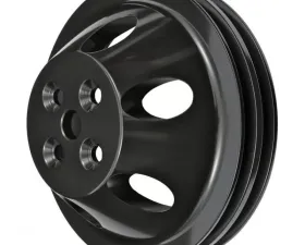 Trans-Dapt Performance ALUMINUM SB CHEVY WATER PUMP PULLEY; 2 GROOVE; SHORT WATER PUMP- BLACK FINISH
