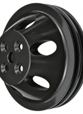 Trans-Dapt Performance ALUMINUM SB CHEVY WATER PUMP PULLEY; 2 GROOVE; SHORT WATER PUMP- BLACK FINISH                                     - 7141 - Image 4