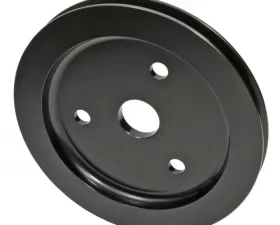 Trans-Dapt Performance ALUMINUM SB CHEVY CRANKSHAFT PULLEY; 1 GROOVE; SHORT WATER PUMP- BLACK FINISH