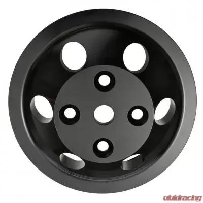 Trans-Dapt Performance ALUMINUM SB CHEVY WATER PUMP PULLEY; 2 GROOVE; LONG WATER PUMP- BLACK FINISH - 7145