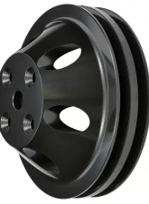 Trans-Dapt Performance ALUMINUM SB CHEVY WATER PUMP PULLEY; 2 GROOVE; LONG WATER PUMP- BLACK FINISH                                     - 7145 - Image 5