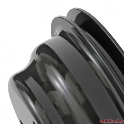 Trans-Dapt Performance ALUMINUM SB CHEVY CRANKSHAFT PULLEY; 1 GROOVE; LONG WATER PUMP- BLACK FINISH - 7146