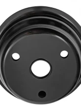 Trans-Dapt Performance ALUMINUM SB CHEVY CRANKSHAFT PULLEY; 1 GROOVE; LONG WATER PUMP- BLACK FINISH                                     - 7146 - Image 4