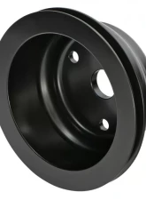 Trans-Dapt Performance ALUMINUM SB CHEVY CRANKSHAFT PULLEY; 1 GROOVE; LONG WATER PUMP- BLACK FINISH                                     - 7146 - Image 5