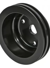 Trans-Dapt Performance ALUMINUM SB CHEVY CRANKSHAFT PULLEY; 2 GROOVE; LONG WATER PUMP- BLACK FINISH                                     - 7147 - Image 4