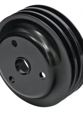 Trans-Dapt Performance ALUMINUM SB CHEVY CRANKSHAFT PULLEY; 3 GROOVE; LONG WATER PUMP- BLACK FINISH                                     - 7148 - Image 6