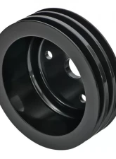 Trans-Dapt Performance ALUMINUM SB CHEVY CRANKSHAFT PULLEY; 3 GROOVE; LONG WATER PUMP- BLACK FINISH                                     - 7148 - Image 6