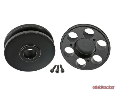 Trans-Dapt Performance ALUMINUM SB CHEVY ALTERNATOR PULLEY- BLACK FINISH - 7149