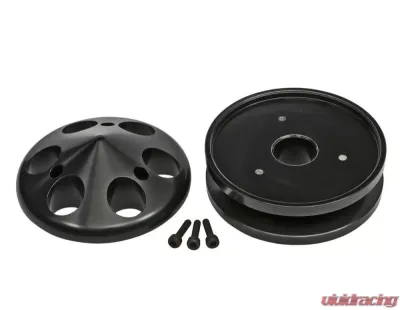 Trans-Dapt Performance ALUMINUM SB CHEVY ALTERNATOR PULLEY- BLACK FINISH - 7149