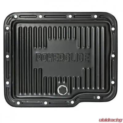 Trans-Dapt Performance POWERGLIDE TRANSMISSION PAN; STOCK DEPTH / STOCK CAPACITY; STEEL- BLACK FINISH - 7172