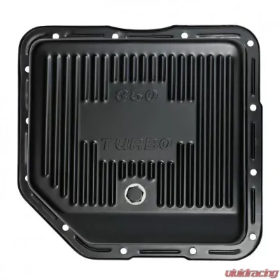 Trans-Dapt Performance TH350 TRANSMISSION PAN; STOCK DEPTH / STOCK CAPACITY; STEEL- BLACK FINISH - 7173