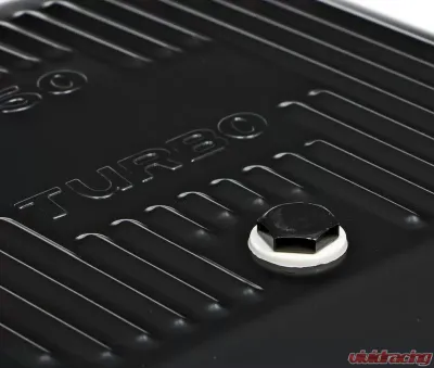 Trans-Dapt Performance TH350 TRANSMISSION PAN; STOCK DEPTH / STOCK CAPACITY; STEEL- BLACK FINISH - 7173