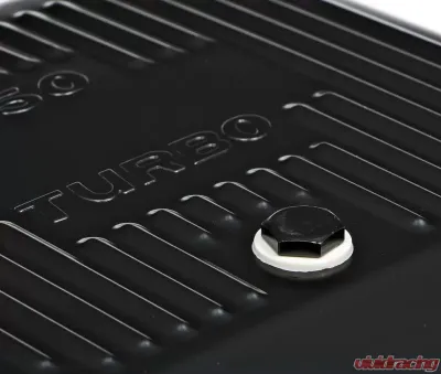Trans-Dapt Performance TH350 TRANSMISSION PAN; 3-1/2 IN. DEEP / EXTRA CAPACITY; STEEL- BLACK FINISH - 7174