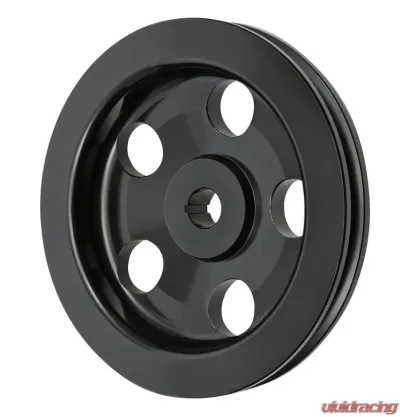Trans-Dapt Performance 67-84 GM VEHICLE ALUMINUM POWER STEERING PULLEY- BLACK FINISH - 7182