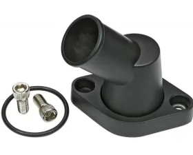 Trans-Dapt Performance SB & BB CHEVY ALUMINUM WATER NECK; 45 DEGREE, SWIVEL NECK DESIGN- BLACK FINISH