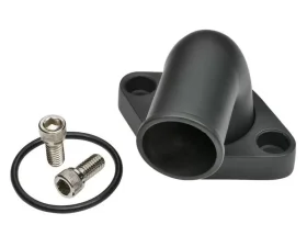 Trans-Dapt Performance SB & BB CHEVY ALUMINUM WATER NECK; 90 DEGREE, SWIVEL NECK DESIGN- BLACK FINISH