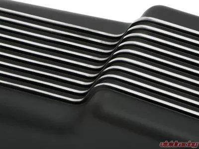 Trans-Dapt Performance SB CHEVY 283-350 ('55-79) FINNED ALUMINUM ENGINE OIL PAN- BLACK FINISH - 7424
