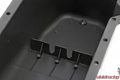 Trans-Dapt Performance SB CHEVY 283-350 ('55-79) FINNED ALUMINUM ENGINE OIL PAN- BLACK FINISH - 7424