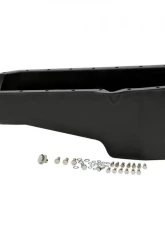 Trans-Dapt Performance SB CHEVY 283-350 ('55-79) FINNED ALUMINUM ENGINE OIL PAN- BLACK FINISH                                     - 7424 - Image 6