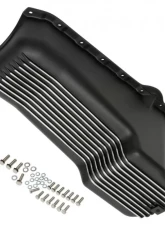 Trans-Dapt Performance SB CHEVY 283-350 ('55-79) FINNED ALUMINUM ENGINE OIL PAN- BLACK FINISH                                     - 7424 - Image 7