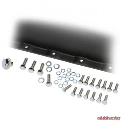 Trans-Dapt Performance SB CHEVY 305-350 ('86-00) FINNED ALUMINUM ENGINE OIL PAN- BLACK FINISH - 7425