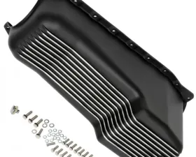 Trans-Dapt Performance SB CHEVY 305-350 ('86-00) FINNED ALUMINUM ENGINE OIL PAN- BLACK FINISH