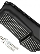 Trans-Dapt Performance SB CHEVY 305-350 ('86-00) FINNED ALUMINUM ENGINE OIL PAN- BLACK FINISH                                     - 7425 - Image 7