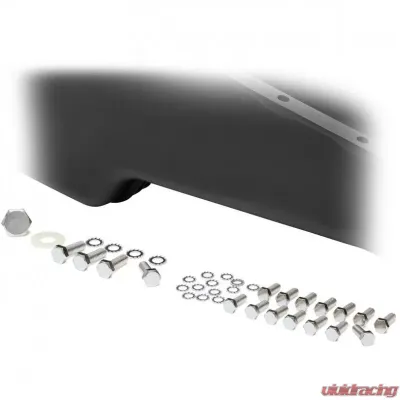 Trans-Dapt Performance SB CHEVY 305-350 ('80-85) FINNED ALUMINUM ENGINE OIL PAN- BLACK FINISH - 7426