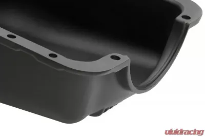 Trans-Dapt Performance SB FORD 260-302W ('62-82) FINNED ALUMINUM ENGINE OIL PAN- BLACK FINISH - 7427