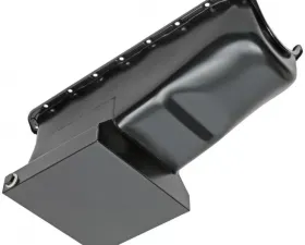 Trans-Dapt Performance SB CHEVY 283-350 ('55-79) STEEL ENGINE OIL PAN WITH KICKOUTS- BLACK FINISH