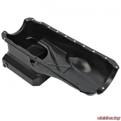 Trans-Dapt Performance BB CHEVY 396-454 ('65-95) STEEL ENGINE OIL PAN WITH KICKOUTS- BLACK FINISH - 7437