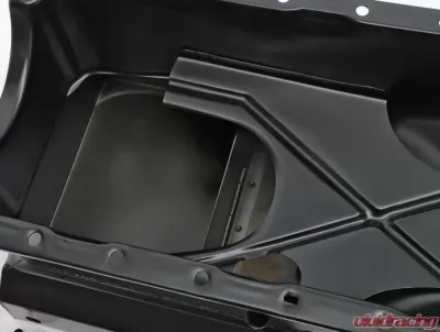 Trans-Dapt Performance BB CHEVY 396-454 ('65-95) STEEL ENGINE OIL PAN WITH KICKOUTS- BLACK FINISH - 7437