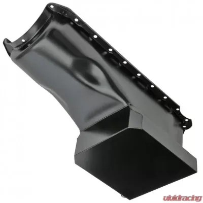 Trans-Dapt Performance BB CHEVY 396-454 ('65-95) STEEL ENGINE OIL PAN WITH KICKOUTS- BLACK FINISH - 7437