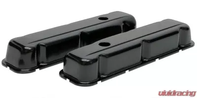 Trans-Dapt Performance BUICK 350 ('68-81) STEEL VALVE COVERS; SHORT- BLACK FINISH - 7438