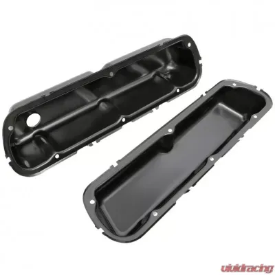 Trans-Dapt Performance FORD 5.0L ('86-95) STEEL VALVE COVERS; REPRODUCTION-STYLE- BLACK FINISH - 7439